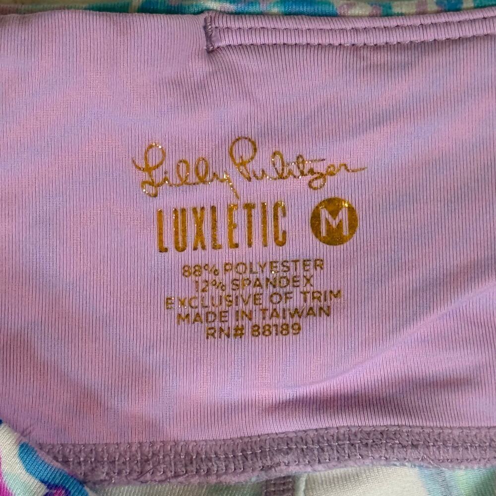 Lilly Pultzer womens luxletic cropped leggins size med floral bright - Picture 6 of 8